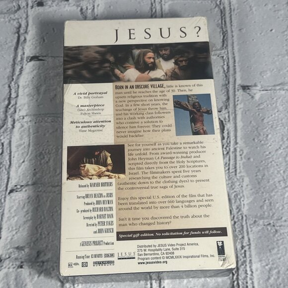 Jesus VHS Movie 9-11 Remembrance Edition Warner Brother FDNY Spanish & English - Picture 5 of 7